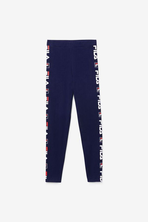 Fila Parma High Waisted Workout Women's Leggings - Navy/White/Red,NZ 478-2195